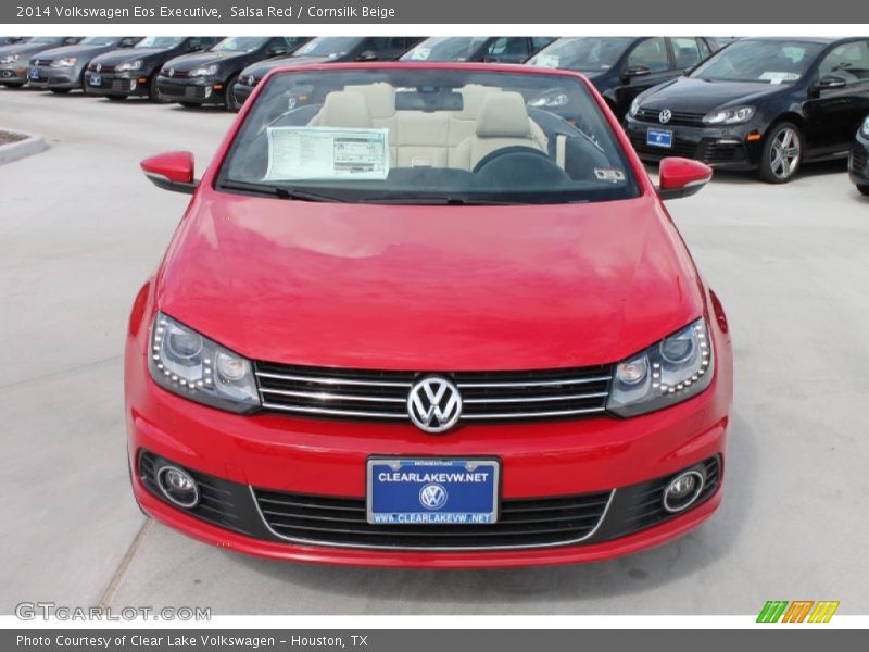 Salsa Red / Cornsilk Beige 2014 Volkswagen Eos Executive