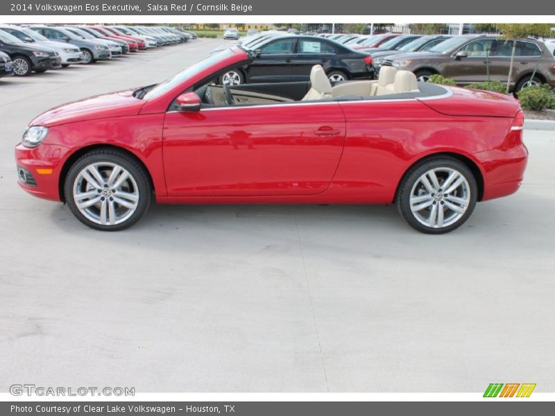 Salsa Red / Cornsilk Beige 2014 Volkswagen Eos Executive