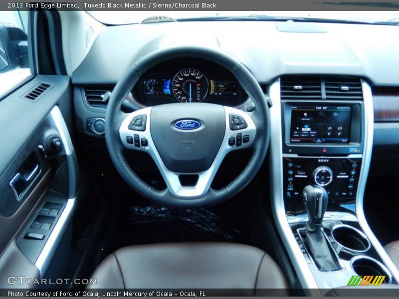 Tuxedo Black Metallic / Sienna/Charcoal Black 2013 Ford Edge Limited