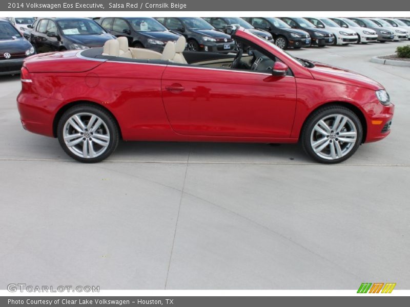 Salsa Red / Cornsilk Beige 2014 Volkswagen Eos Executive