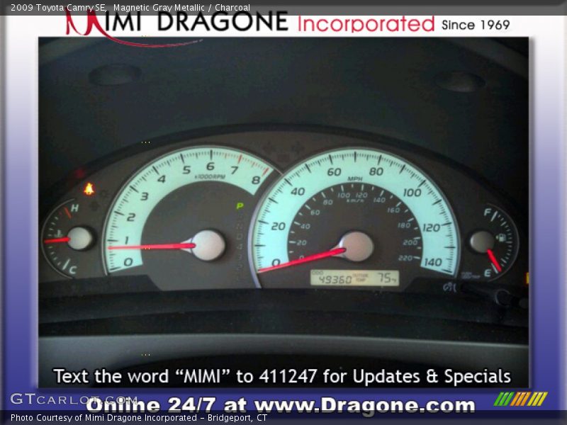 Magnetic Gray Metallic / Charcoal 2009 Toyota Camry SE