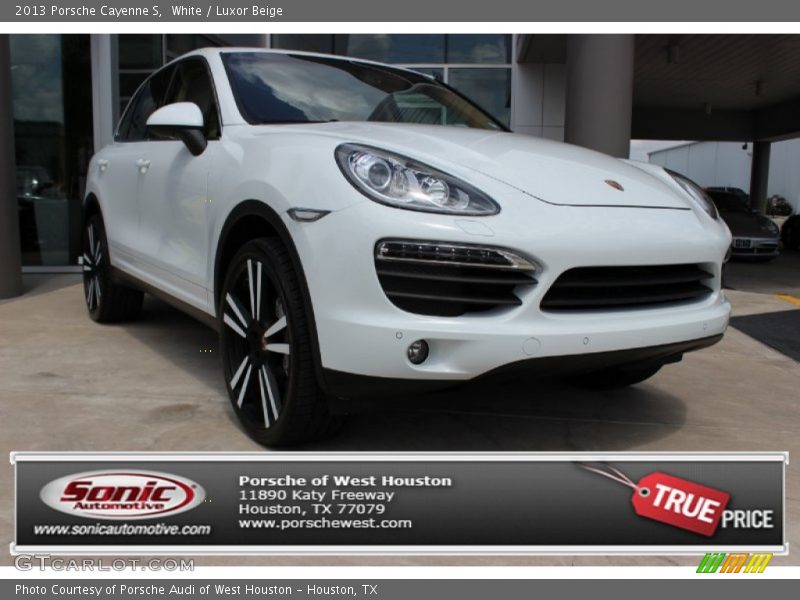 White / Luxor Beige 2013 Porsche Cayenne S