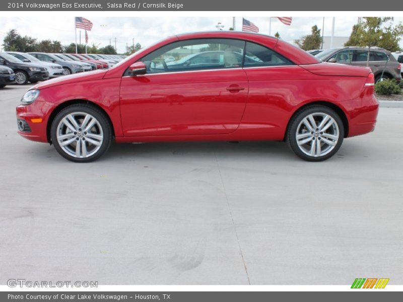Salsa Red / Cornsilk Beige 2014 Volkswagen Eos Executive