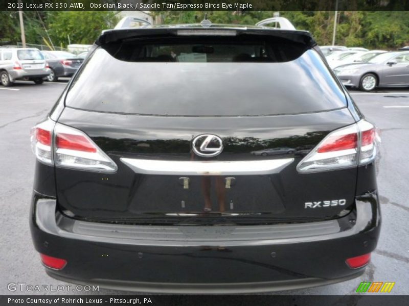 Obsidian Black / Saddle Tan/Espresso Birds Eye Maple 2013 Lexus RX 350 AWD