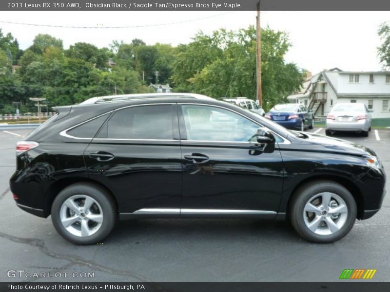 Obsidian Black / Saddle Tan/Espresso Birds Eye Maple 2013 Lexus RX 350 AWD