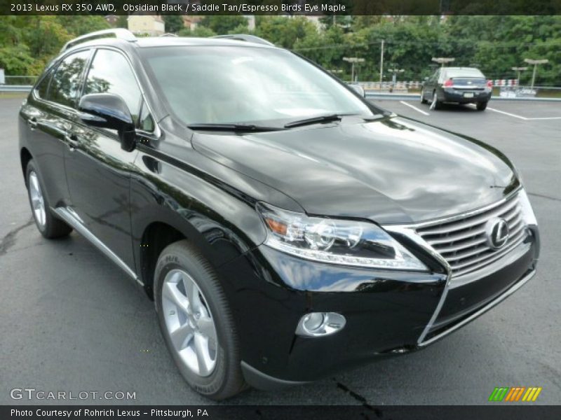 Obsidian Black / Saddle Tan/Espresso Birds Eye Maple 2013 Lexus RX 350 AWD