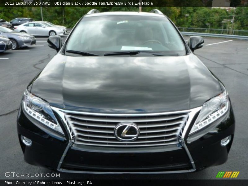 Obsidian Black / Saddle Tan/Espresso Birds Eye Maple 2013 Lexus RX 350 AWD