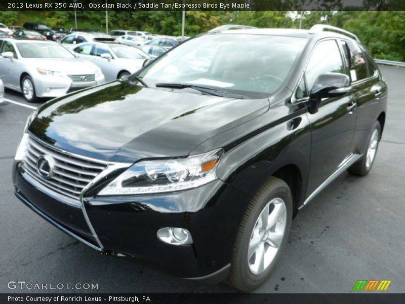 Obsidian Black / Saddle Tan/Espresso Birds Eye Maple 2013 Lexus RX 350 AWD
