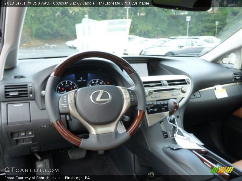 Obsidian Black / Saddle Tan/Espresso Birds Eye Maple 2013 Lexus RX 350 AWD