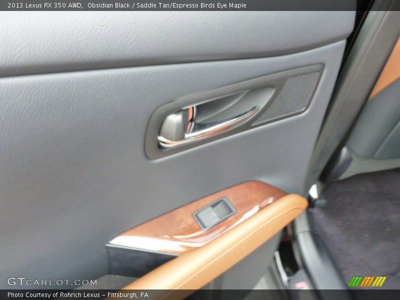 Obsidian Black / Saddle Tan/Espresso Birds Eye Maple 2013 Lexus RX 350 AWD