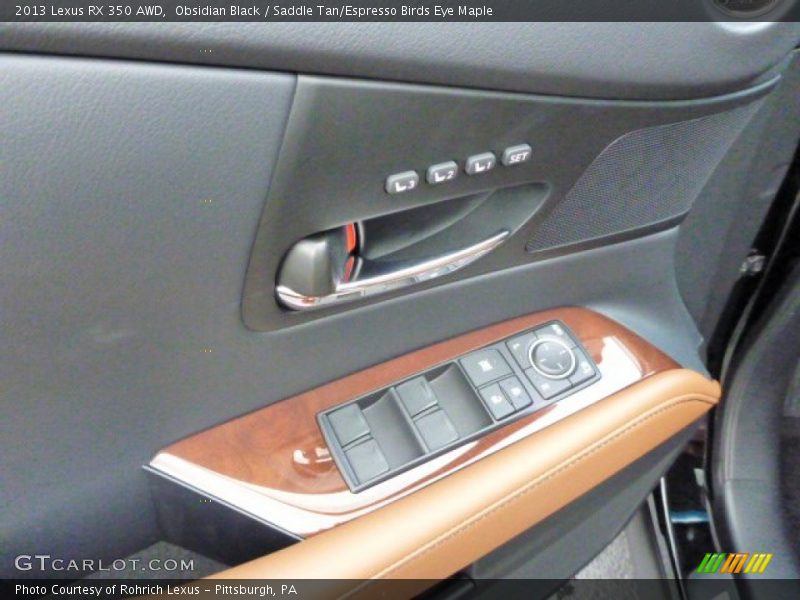 Obsidian Black / Saddle Tan/Espresso Birds Eye Maple 2013 Lexus RX 350 AWD