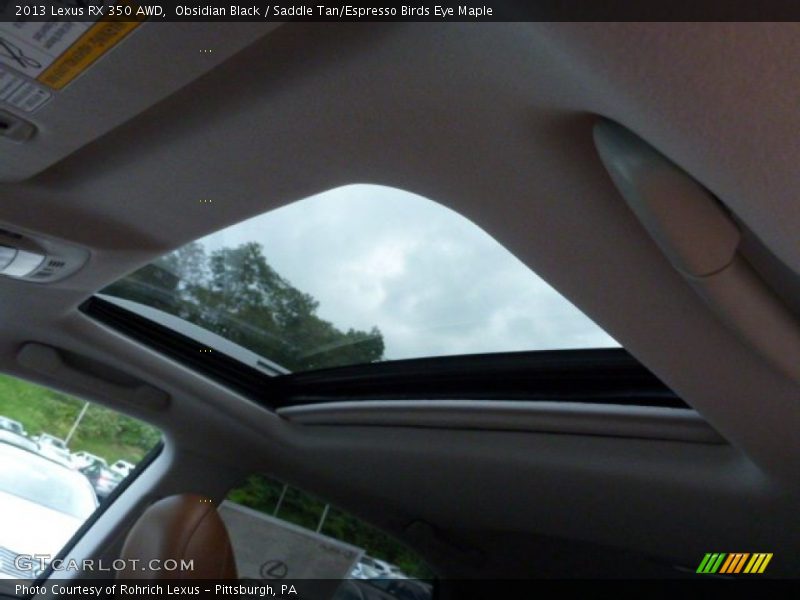 Obsidian Black / Saddle Tan/Espresso Birds Eye Maple 2013 Lexus RX 350 AWD