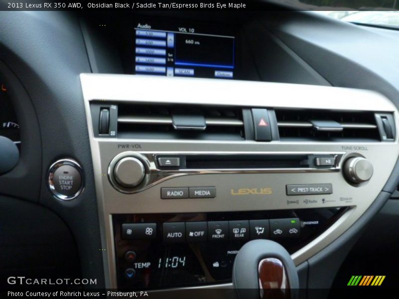 Obsidian Black / Saddle Tan/Espresso Birds Eye Maple 2013 Lexus RX 350 AWD