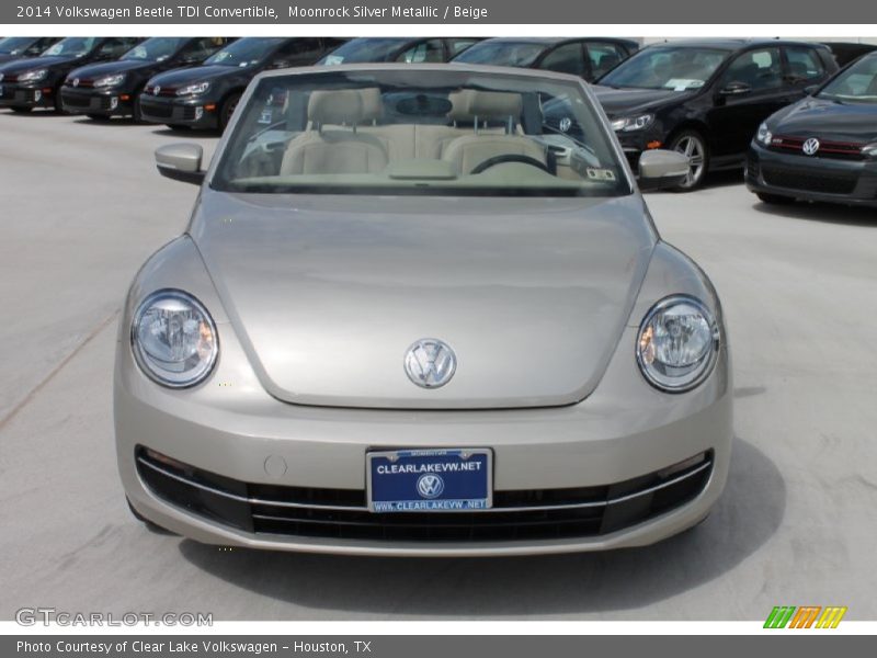 Moonrock Silver Metallic / Beige 2014 Volkswagen Beetle TDI Convertible