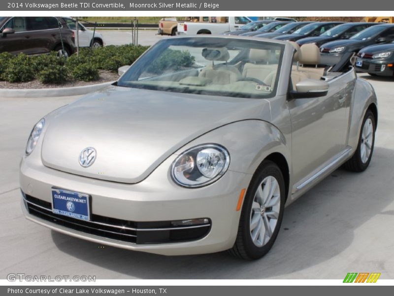 Moonrock Silver Metallic / Beige 2014 Volkswagen Beetle TDI Convertible