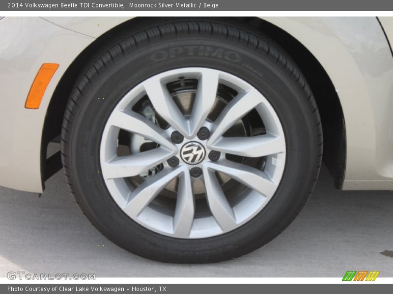 Moonrock Silver Metallic / Beige 2014 Volkswagen Beetle TDI Convertible