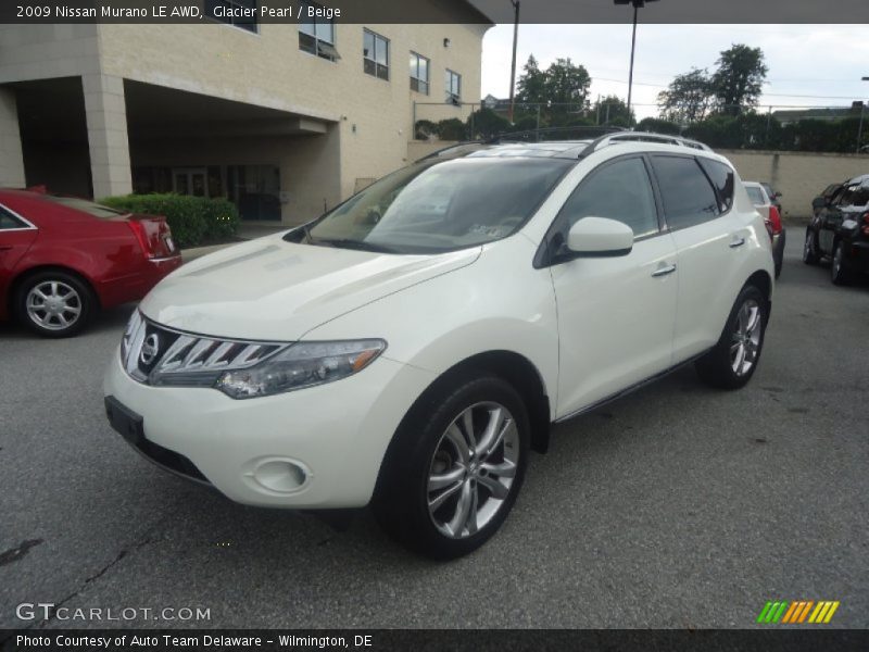 Glacier Pearl / Beige 2009 Nissan Murano LE AWD