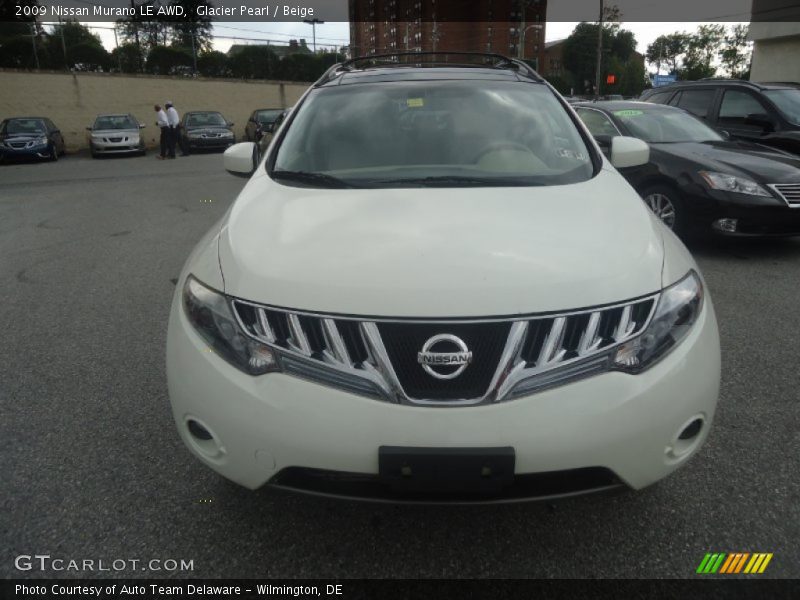 Glacier Pearl / Beige 2009 Nissan Murano LE AWD