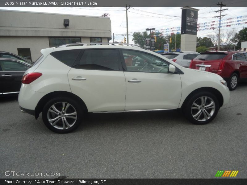 Glacier Pearl / Beige 2009 Nissan Murano LE AWD
