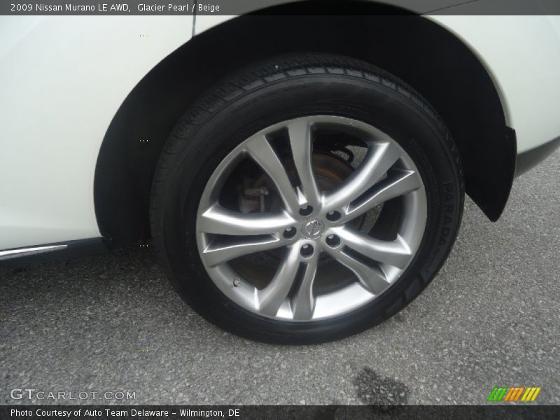 Glacier Pearl / Beige 2009 Nissan Murano LE AWD