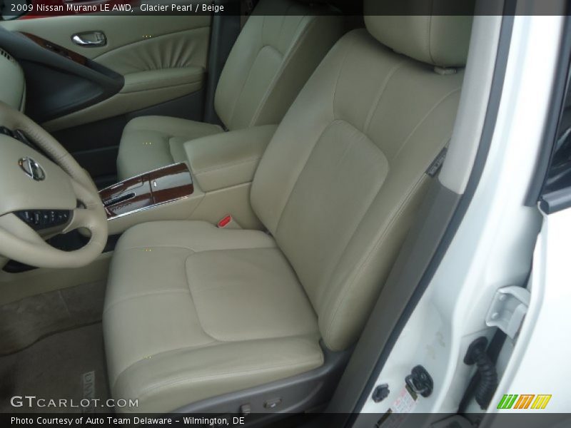 Glacier Pearl / Beige 2009 Nissan Murano LE AWD