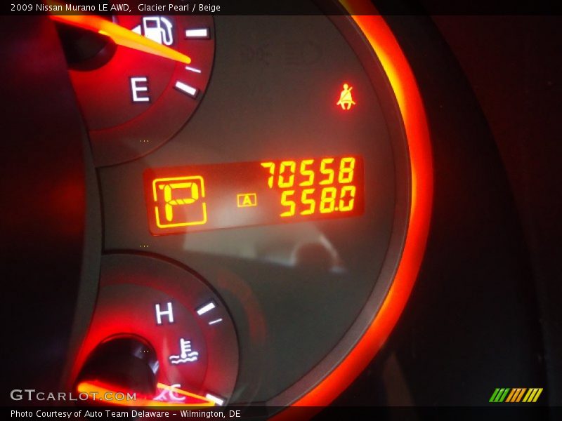 Glacier Pearl / Beige 2009 Nissan Murano LE AWD