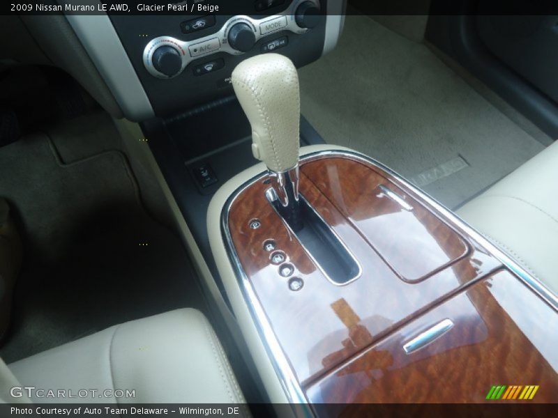 Glacier Pearl / Beige 2009 Nissan Murano LE AWD