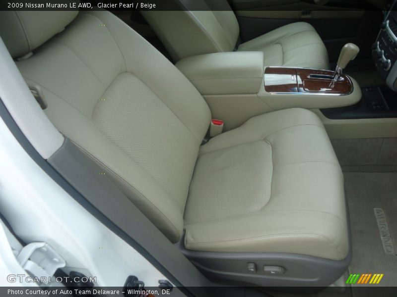 Glacier Pearl / Beige 2009 Nissan Murano LE AWD