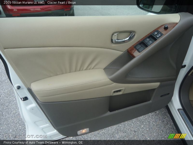 Glacier Pearl / Beige 2009 Nissan Murano LE AWD