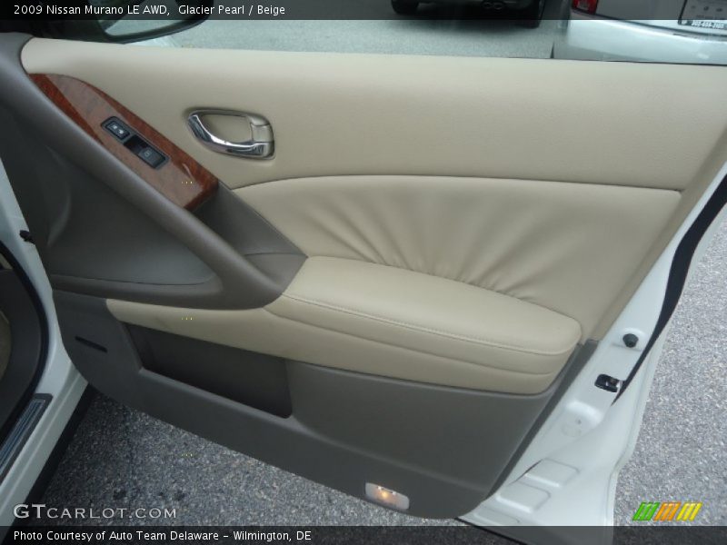 Glacier Pearl / Beige 2009 Nissan Murano LE AWD