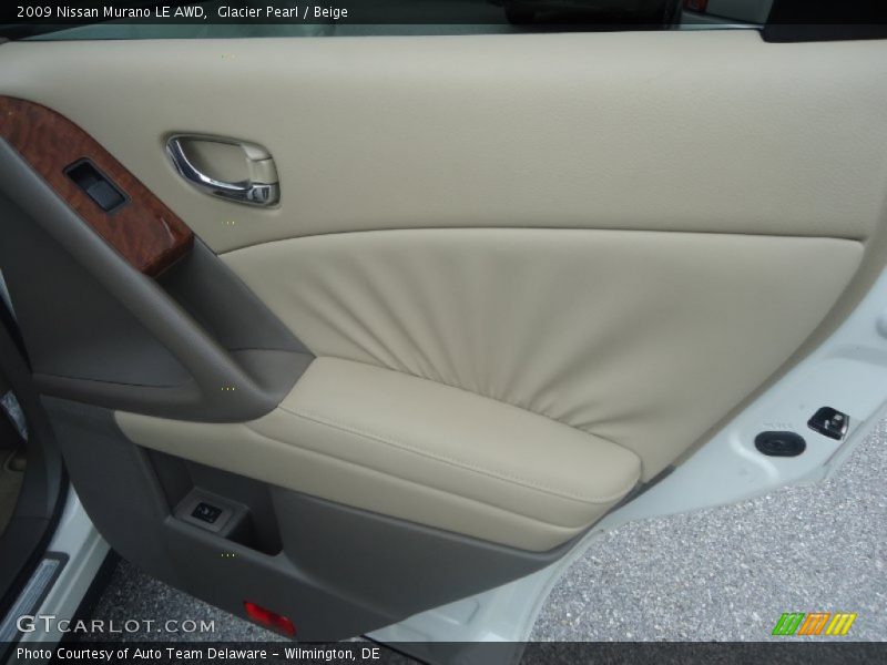Glacier Pearl / Beige 2009 Nissan Murano LE AWD