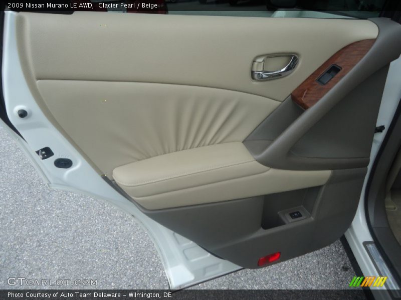 Glacier Pearl / Beige 2009 Nissan Murano LE AWD
