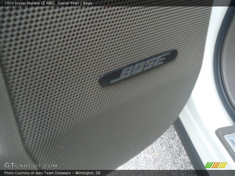 Glacier Pearl / Beige 2009 Nissan Murano LE AWD