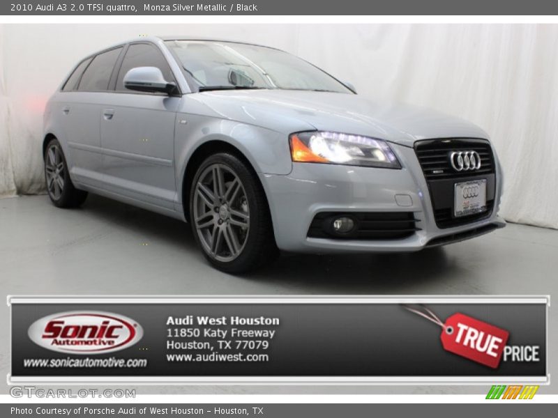 Monza Silver Metallic / Black 2010 Audi A3 2.0 TFSI quattro