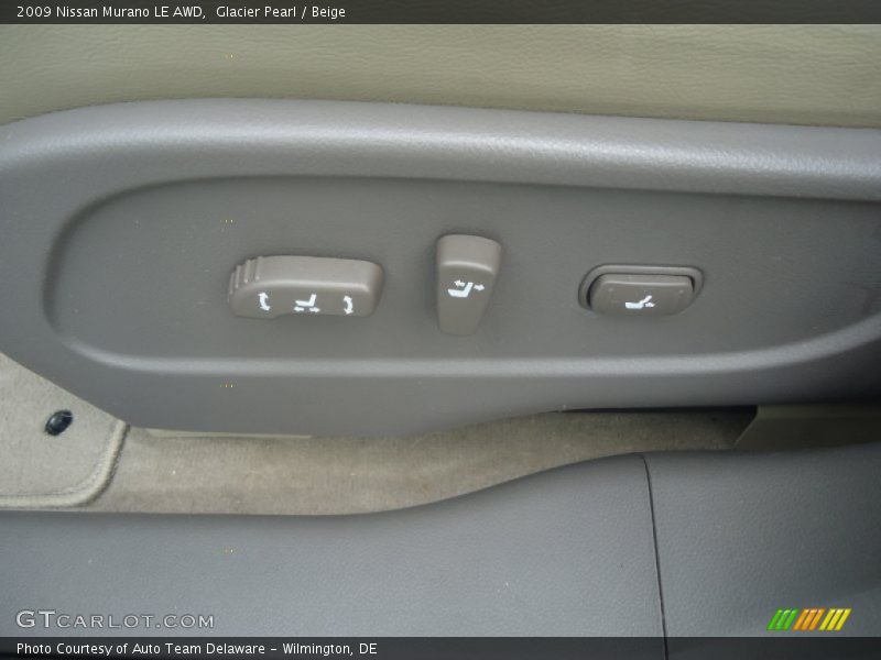 Glacier Pearl / Beige 2009 Nissan Murano LE AWD
