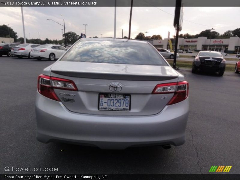 Classic Silver Metallic / Black 2013 Toyota Camry LE