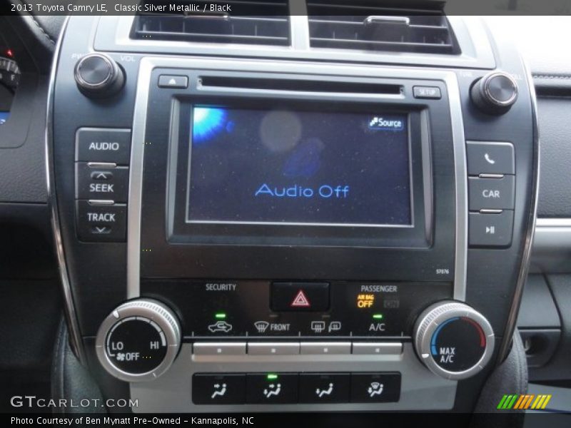 Classic Silver Metallic / Black 2013 Toyota Camry LE