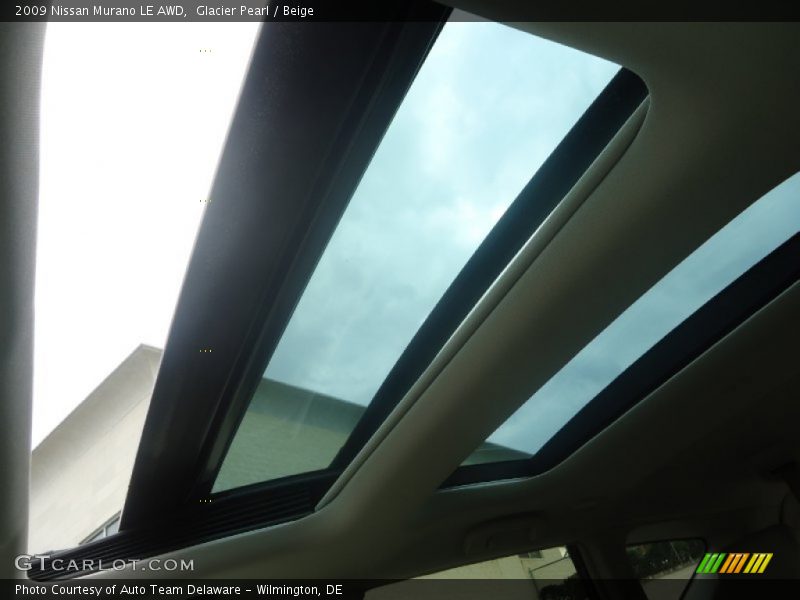 Glacier Pearl / Beige 2009 Nissan Murano LE AWD