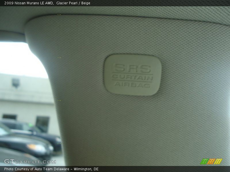 Glacier Pearl / Beige 2009 Nissan Murano LE AWD