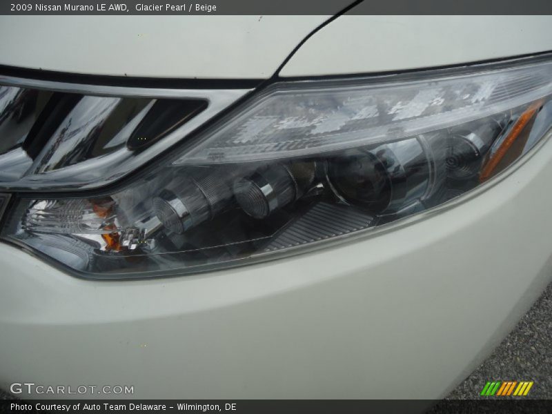 Glacier Pearl / Beige 2009 Nissan Murano LE AWD