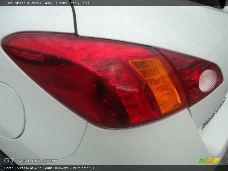 Glacier Pearl / Beige 2009 Nissan Murano LE AWD