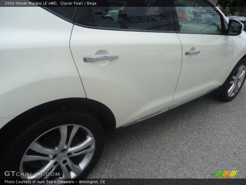 Glacier Pearl / Beige 2009 Nissan Murano LE AWD