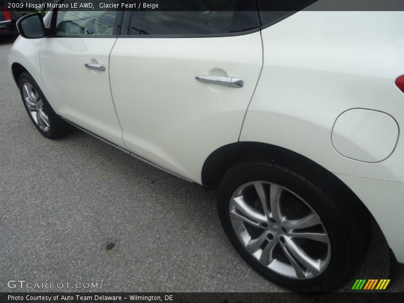 Glacier Pearl / Beige 2009 Nissan Murano LE AWD