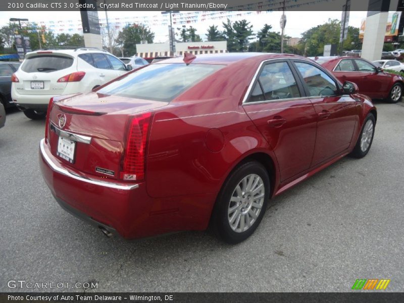 Crystal Red Tintcoat / Light Titanium/Ebony 2010 Cadillac CTS 3.0 Sedan