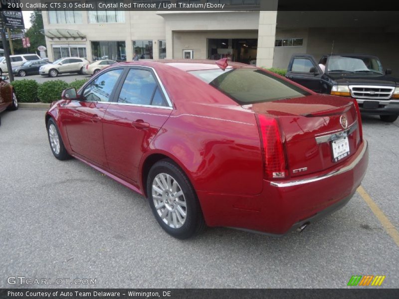 Crystal Red Tintcoat / Light Titanium/Ebony 2010 Cadillac CTS 3.0 Sedan