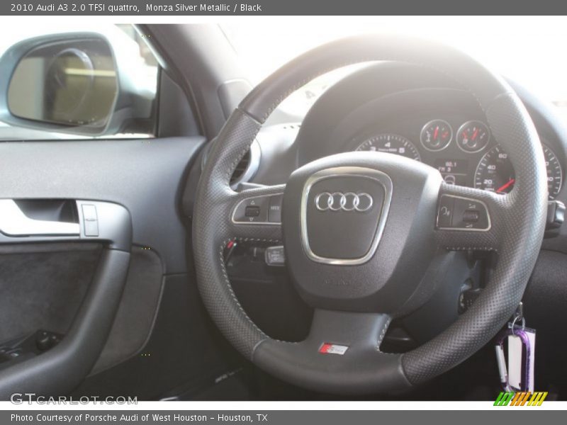 Monza Silver Metallic / Black 2010 Audi A3 2.0 TFSI quattro
