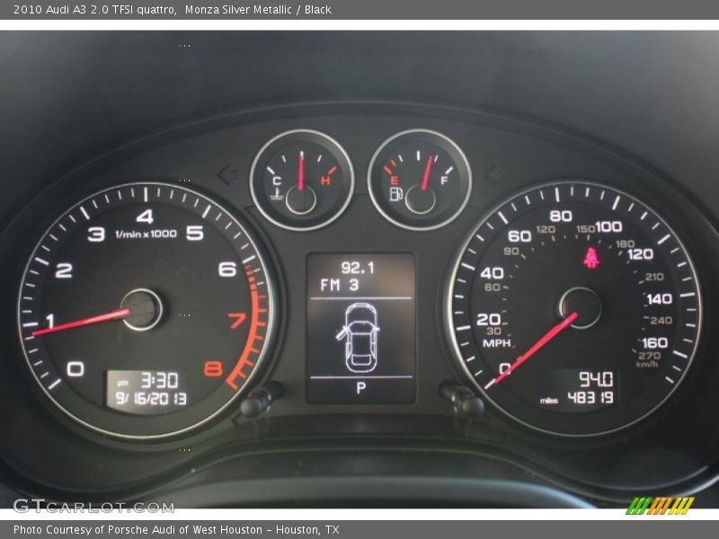 Monza Silver Metallic / Black 2010 Audi A3 2.0 TFSI quattro