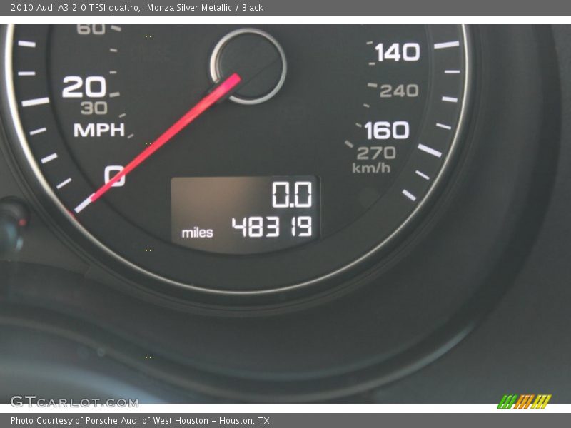 Monza Silver Metallic / Black 2010 Audi A3 2.0 TFSI quattro