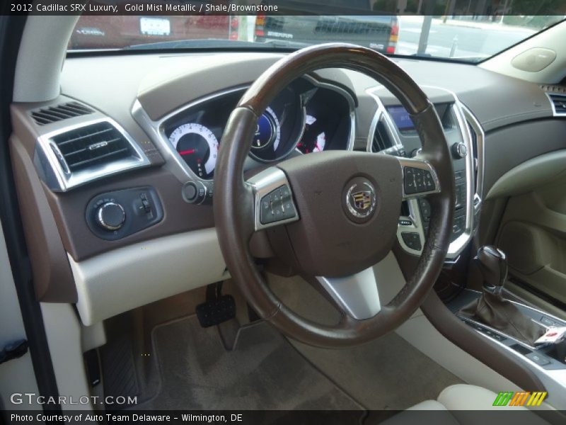 Gold Mist Metallic / Shale/Brownstone 2012 Cadillac SRX Luxury