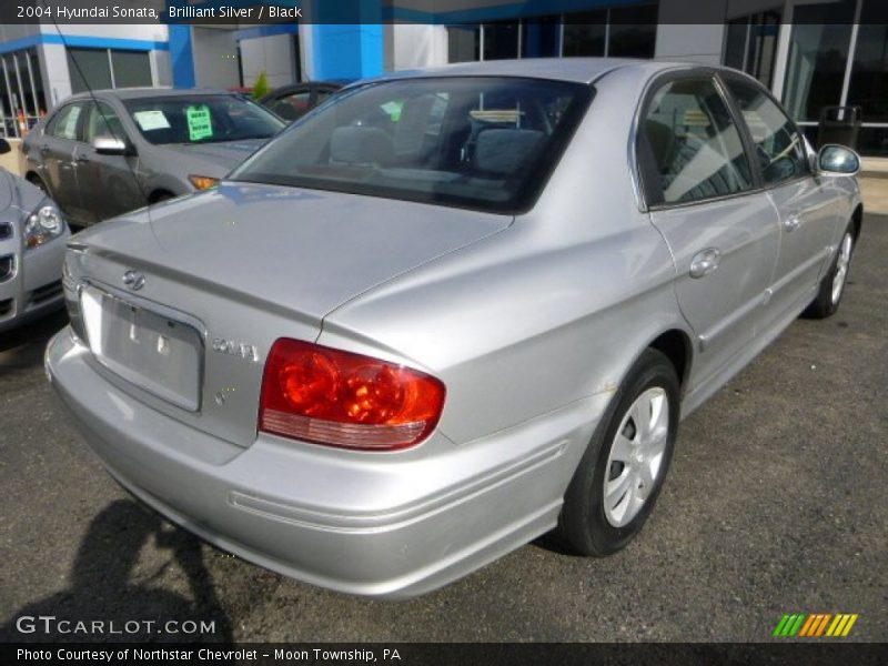 Brilliant Silver / Black 2004 Hyundai Sonata
